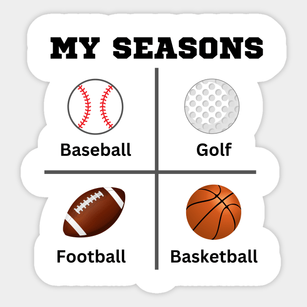 Four Seasons of Sports Sticker by Enacted Designs